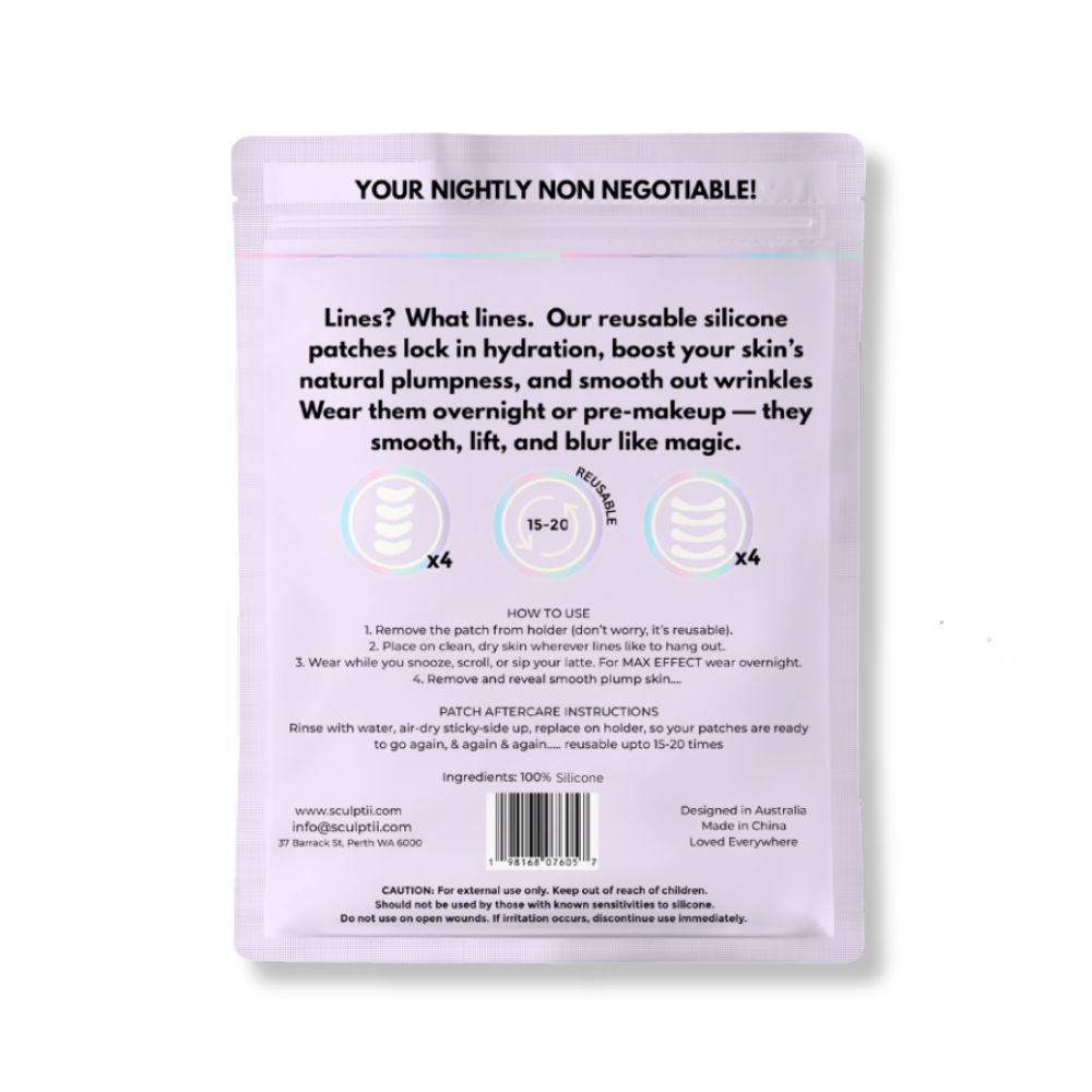 SCULPTii Lip & Eye Smoothing Silicone Patches Super 8 Pack