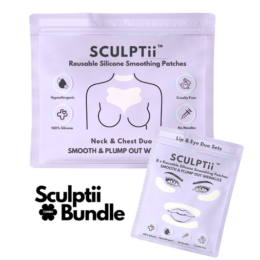SCULPTii Silicone Smoothing Decolletage, Neck, Lip & Eye MEGA Bundle Patches Pack.
