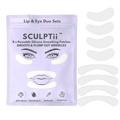 SCULPTii Lip & Eye Smoothing Silicone Patches Super 8 Pack